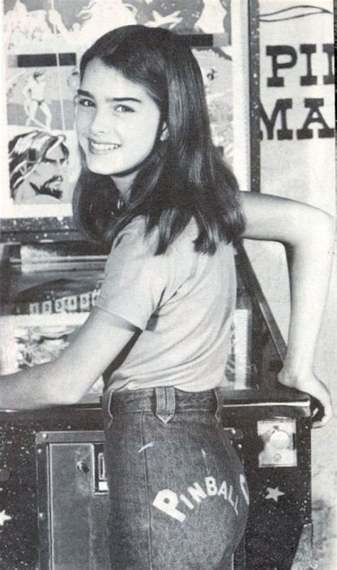 Brooke Shields Playing Pinball 1970s Electromechanical Pinball In