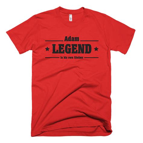 personalised legend cotton crewneck t shirt by flaming imp