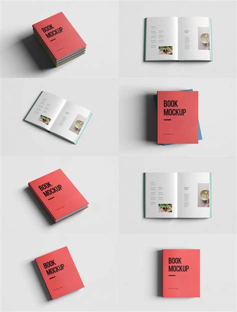 Free for personal and commercial use. Realistic Book Mockup Template Pack Free PSD | Download Mockup