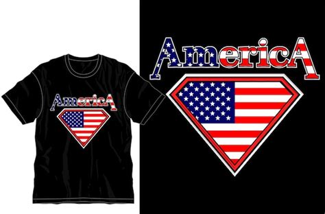 Premium Vector American Flag T Shirt Design Graphic Vector