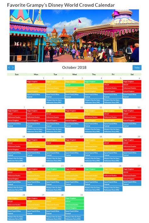Walt Disney Crowd Calendar 2024 Download Your 2024 Calendar Today