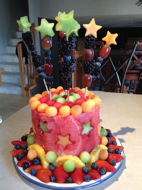 Fresh Fruit Birthday Cakes Kuchen Aus Früchten Wassermelonenkuchen