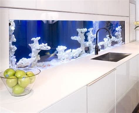Aquarium Dans Le Salon En Plus De 103 Idées Magnifiques Mobilă