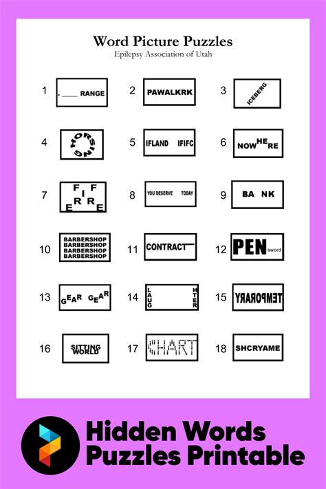 5 Best Hidden Words Puzzles Free Printable