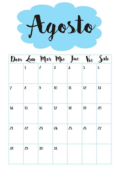 Calendario 8 Agosto ☼ Planner Tips Yearly Planner Journal Planner