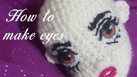 You can create an eye template, so you have an idea of the eye shape. How to embroider eyes for crochet dolls - YouTube