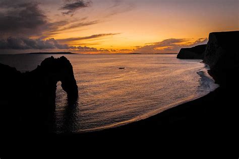 Picture Of Durdle Door In Shadow At Sunset New Landscape Photography