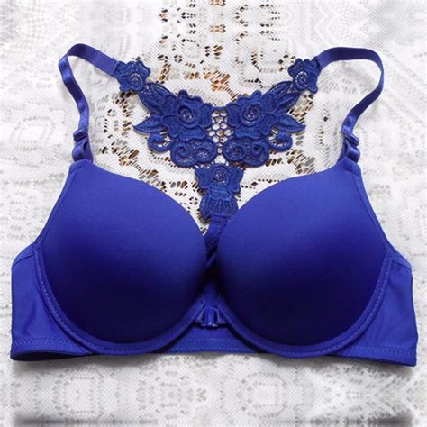 Sexy Front Closure Push Up B Cup Seamless Bra Lace Racer Back Racerback Bras 5 Colors To Choose
