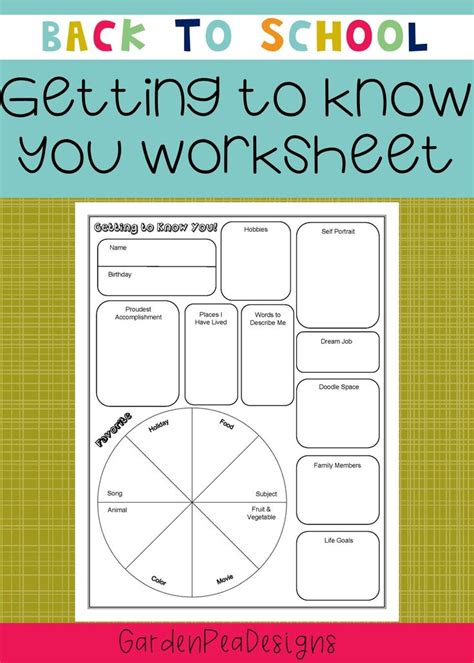 Get To Know You Worksheet Printable Printable Templates