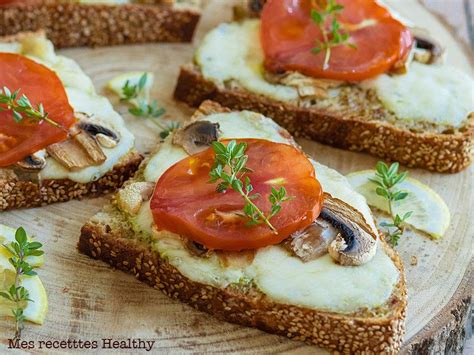 Recette dune tartine salée aux herbes et mozzarella