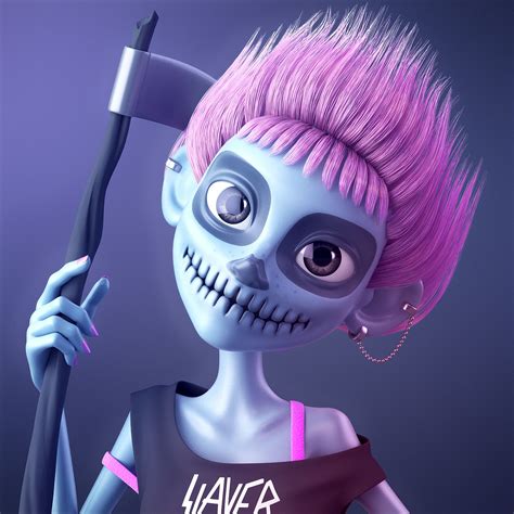 Some Latest 3d Character Projects Zombie Girl Cartoon Art Styles