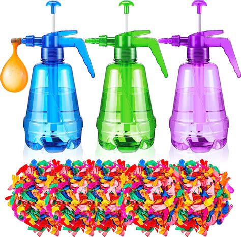 Junkin 3 Pcs Water Balloon Pump With 1000 Balloons Water