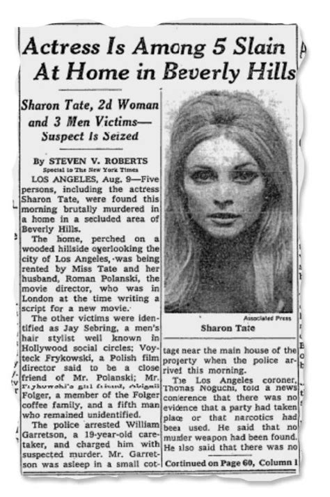 How Sharon Tates Death And The Manson Killings Gripped Los Angeles