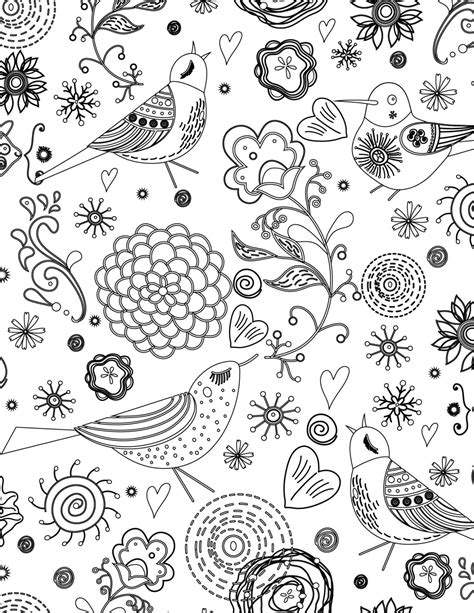 Doodle Artherapie Oiseaux à Imprimer Pour Adulte Gratuit Artherapieca