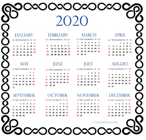 Editable Calendar 2020 True Tool For Time Management Calendar