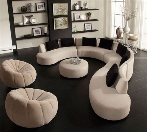 Modern Cream Curved Fabric Sofa Set Seating Capacity 7 Seater Living