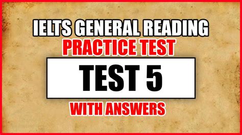Ielts Reading Test General Module With Answers Youtube