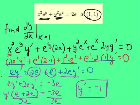 Implicit Differentiation Examples Math Showme