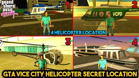 Gta Vice City 4 Helicopter Secret Location Gta Vc All Helicopter