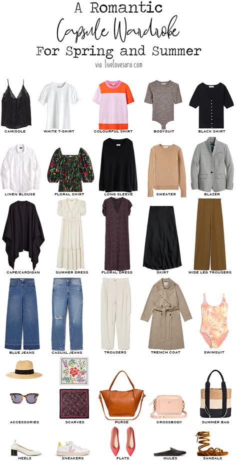 a romantic capsule wardrobe for spring and summer livelovesara