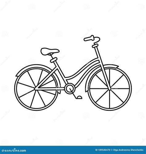 Line Art Black And White Bicycle Stock Vector Illustration Of Line