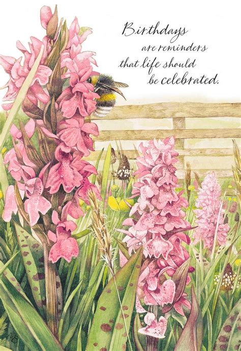 Marjolein Bastin Snapdragon Flowers Birthday Card For Her Happy