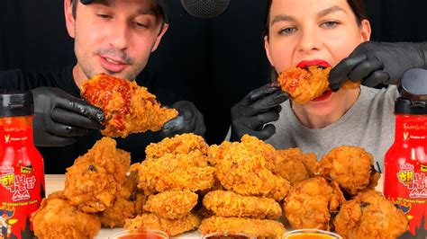 Asmr Kfc Fried Chicken And Nuclear Extreme Spicy Hot Chicken Sauce