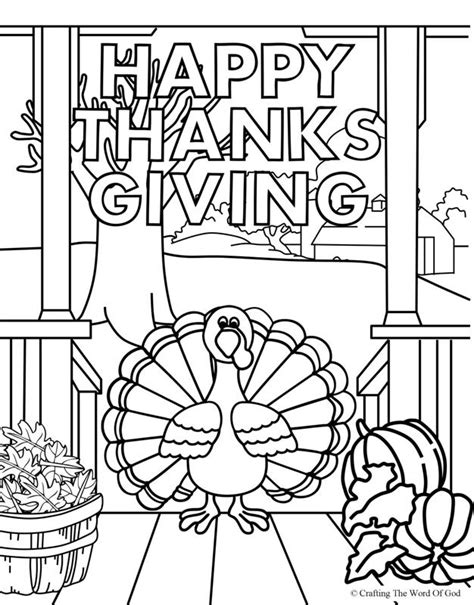 Happy Thanksgiving 4 Coloring Page Crafting The Word Of God
