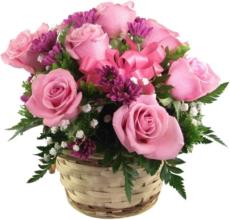 Transparent Pink Roses Basket Clip Art Цветок Доставка цветов Цветы