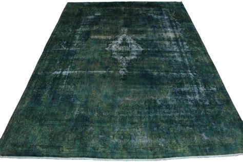 Von shabby chic bis retro. Vintage Teppich Grün Blau in 400x300cm (1001-2475 ...