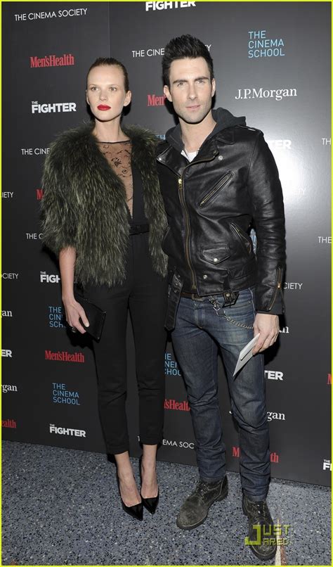 Adam Levine Anne Vyalitsyna The Fighter Premiere Pair Photo