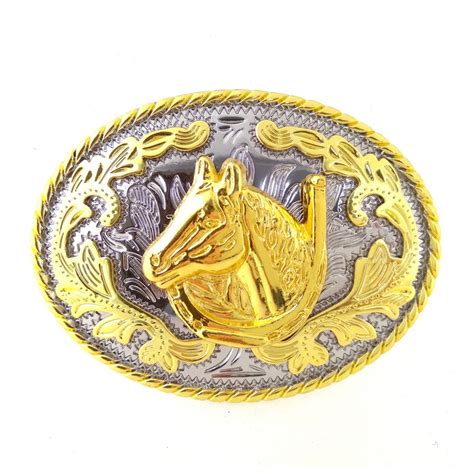 High Quality Gold Silver Cowgirl Belts Clip Cowboy Belt Buckle With