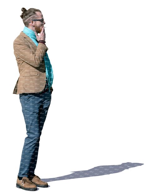 Young Hipster Man Standing And Smoking Vishopper