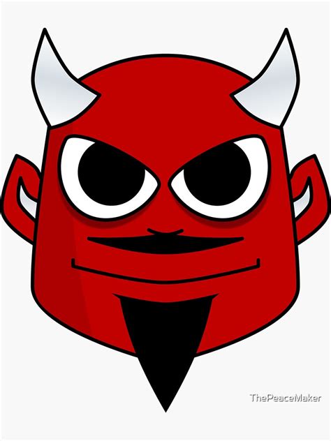 Little Red Devil Sticker For Sale By Thepeacemaker Redbubble