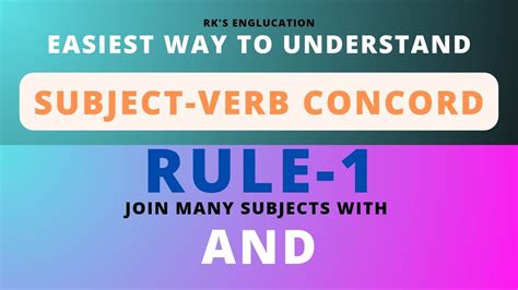 Easiest Way To Understand Subject Verb Concord English Sa Grammar