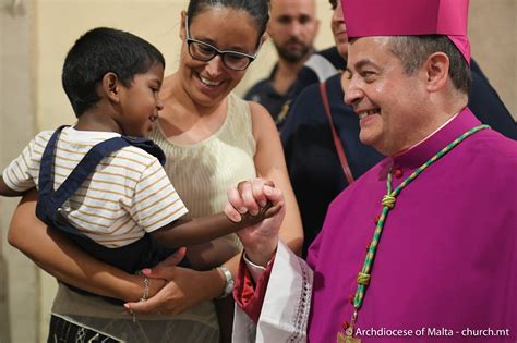 Bishop Joseph Galea Curmi Visits St Helens Feast In Birkirkara