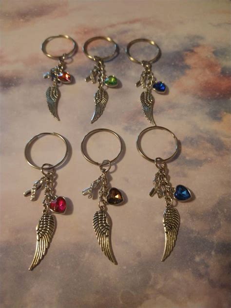 Guardian Angel Keychain Memorial Keychain Remembrance T Etsy