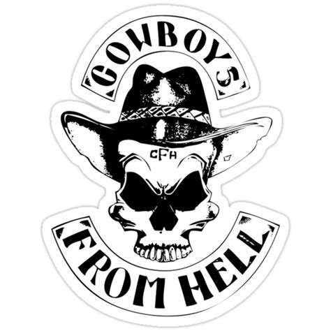 Cowboys From Hell Stickers By Graphiclife Redbubble