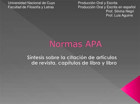 Ppt Normas Apa Powerpoint Presentation Free Download Id3882644