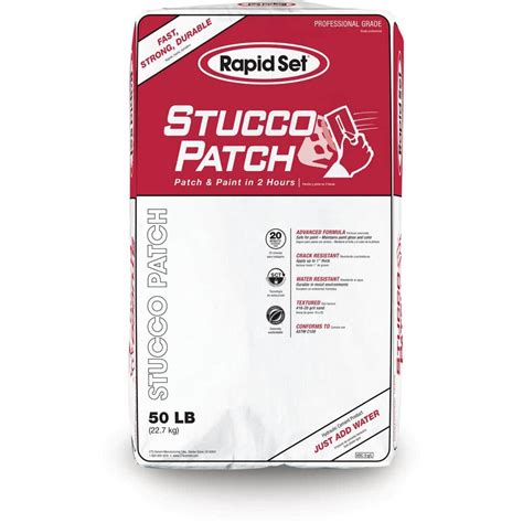Rapid Set 50 Lbs Stucco Patch 02010050 The Home Depot