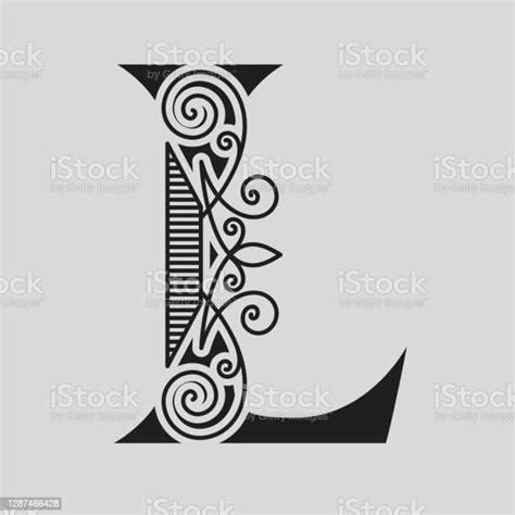 Elegant Capital Letter L Graceful Style Calligraphic Beautiful Logo