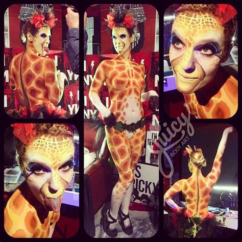 Wow What A Paint Whirlwind This Full Body Giraffe Showgirl Was Completed In Only Hrs With
