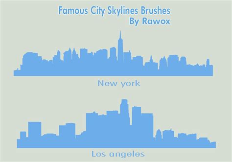 Famous City Skylines Free Photoshop Brushes At Brusheezy