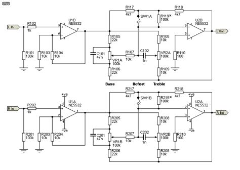 Ic1 / b is actually the. Stereo Tone Control Circuit Diagram With Pcb Layout - Pcb Circuits