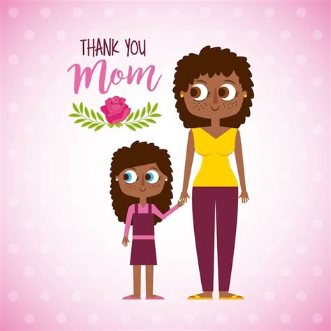 Premium Vector Thank You Mom Card