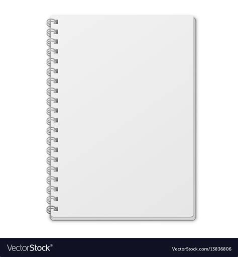 Blank White Notebook Page