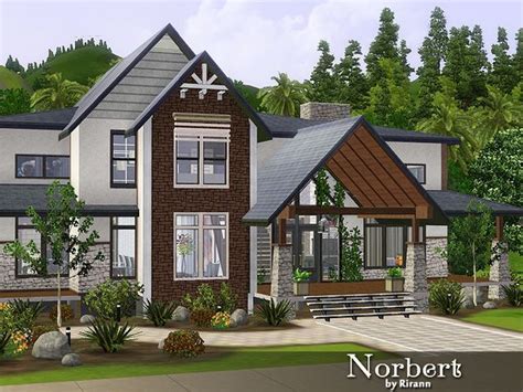 Norbert House By Rirann Sims 3 Downloads Cc Caboodle Sims House