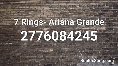 7 Rings Ariana Grande Roblox Id Roblox Music Codes