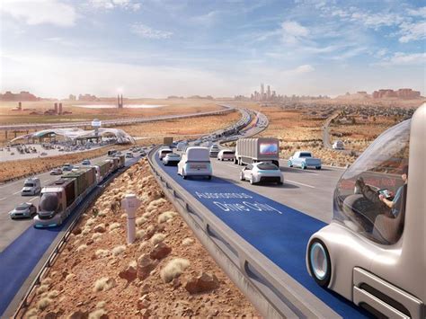Daimler Nutzfahrzeuge Zukunftsszenario Usa Futuristische Stadt Sci
