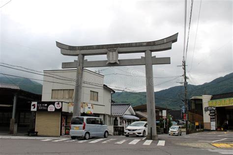 The Shinto Torii Gate Of Yufuin An Onsen Destination Editorial Image